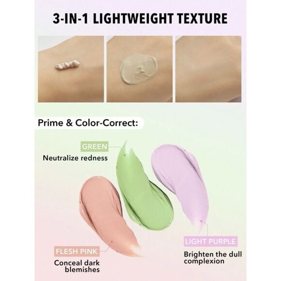 SHEGLAM Triple Threat Color Correcting Primer 3-in-1 Dullness & Dark Spot - Picture 2 of 4